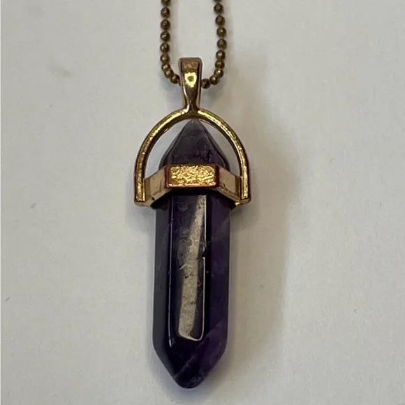 Vintage Amethyst gemstone. 16” - Picture 3 of 4